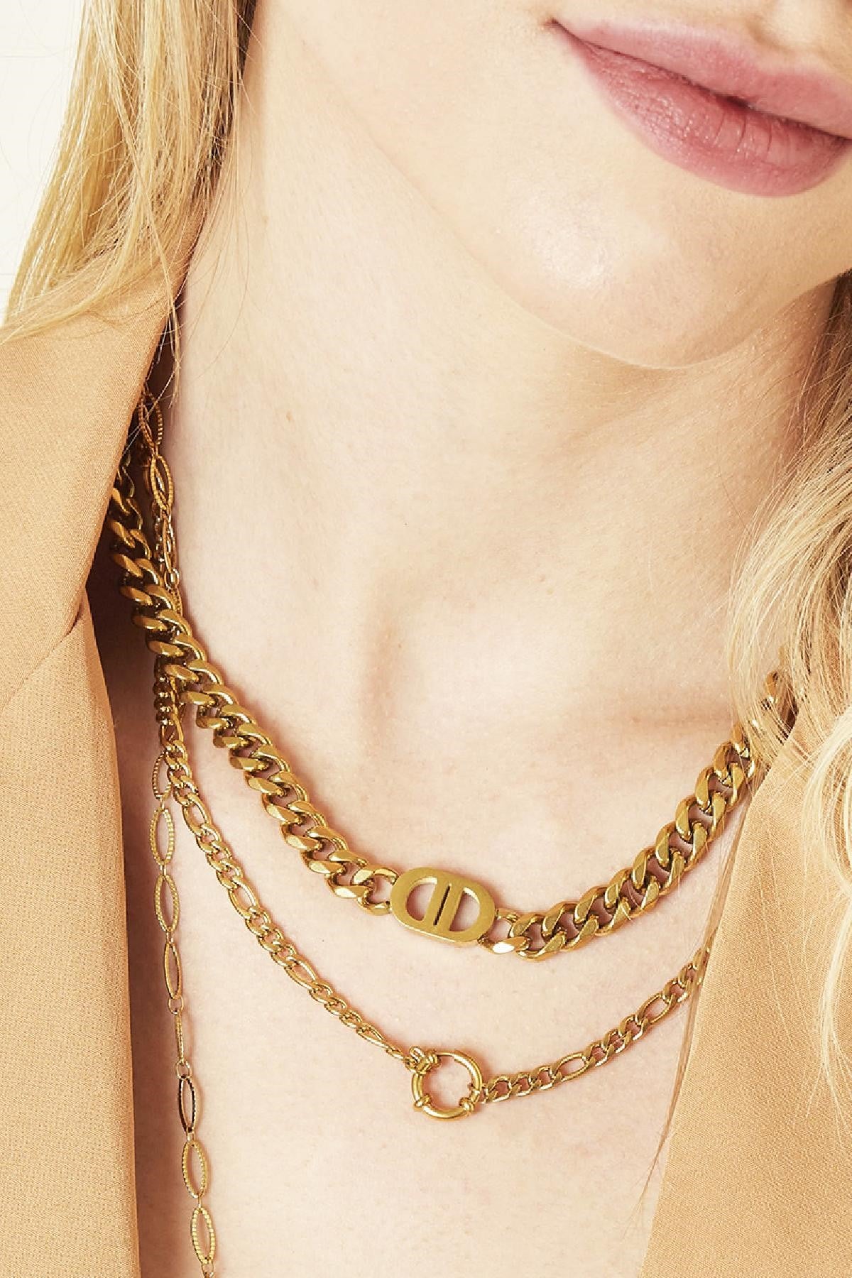 Gold CD Necklace