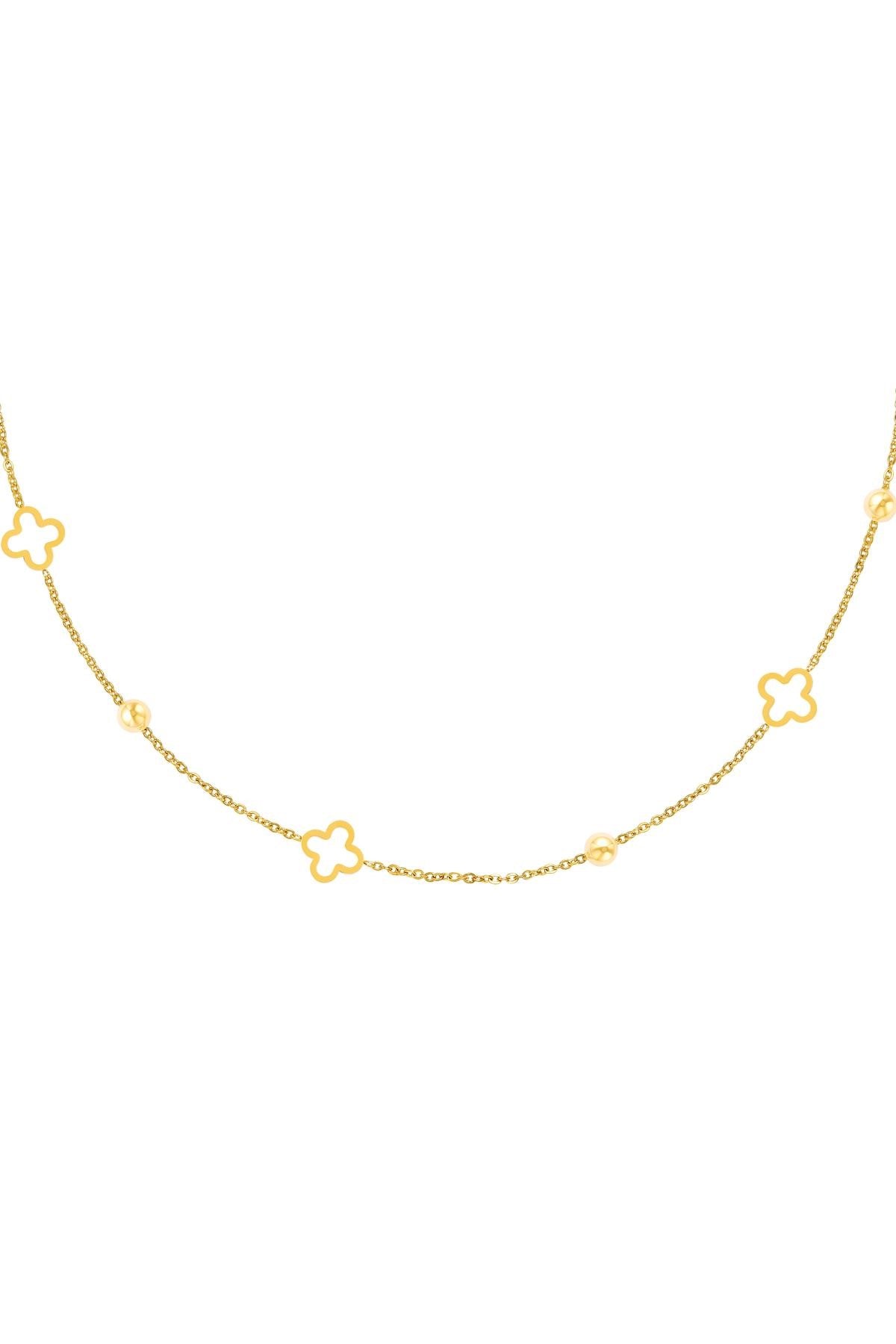 Gold Open Clovers Necklace