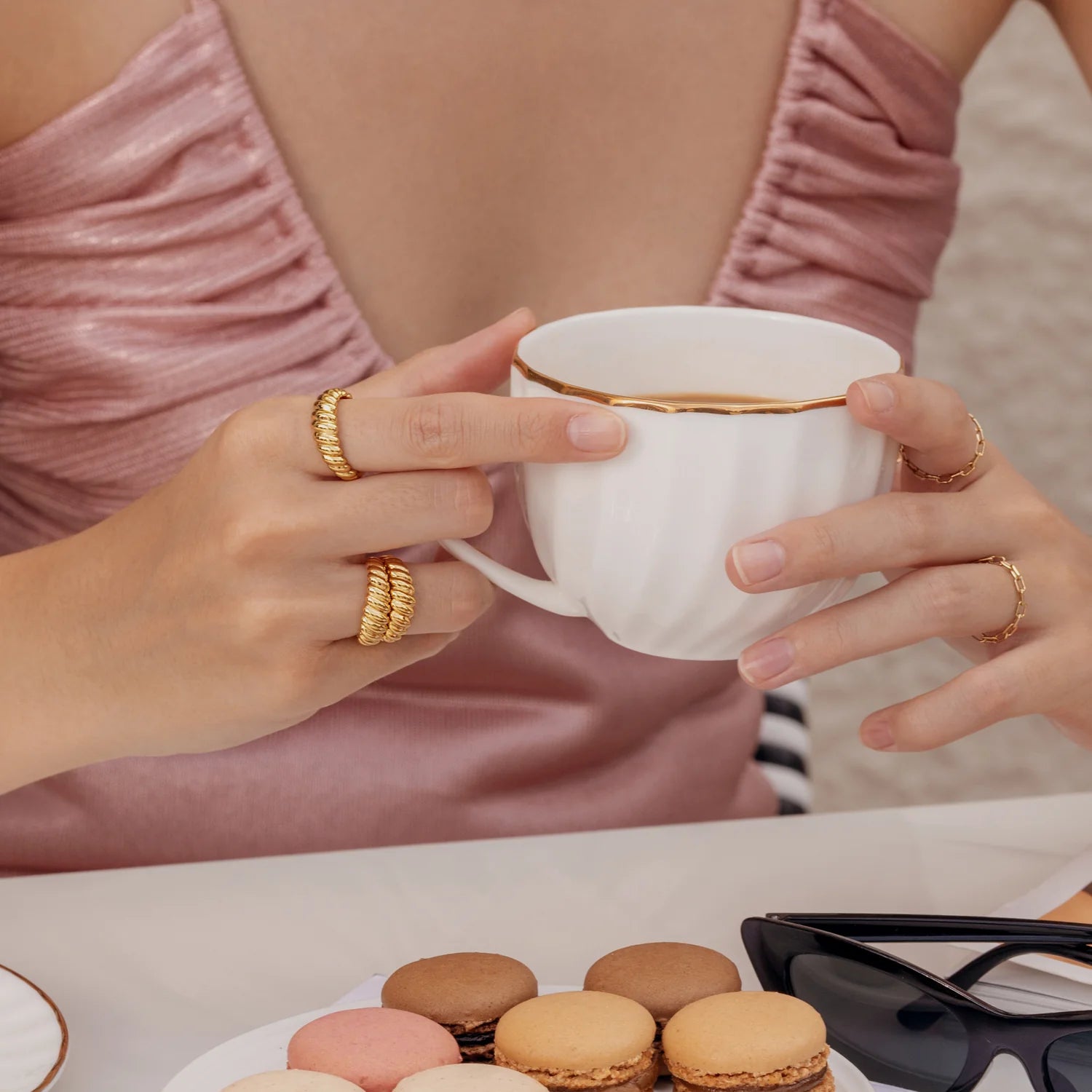 Croissant Dome Ring Gold