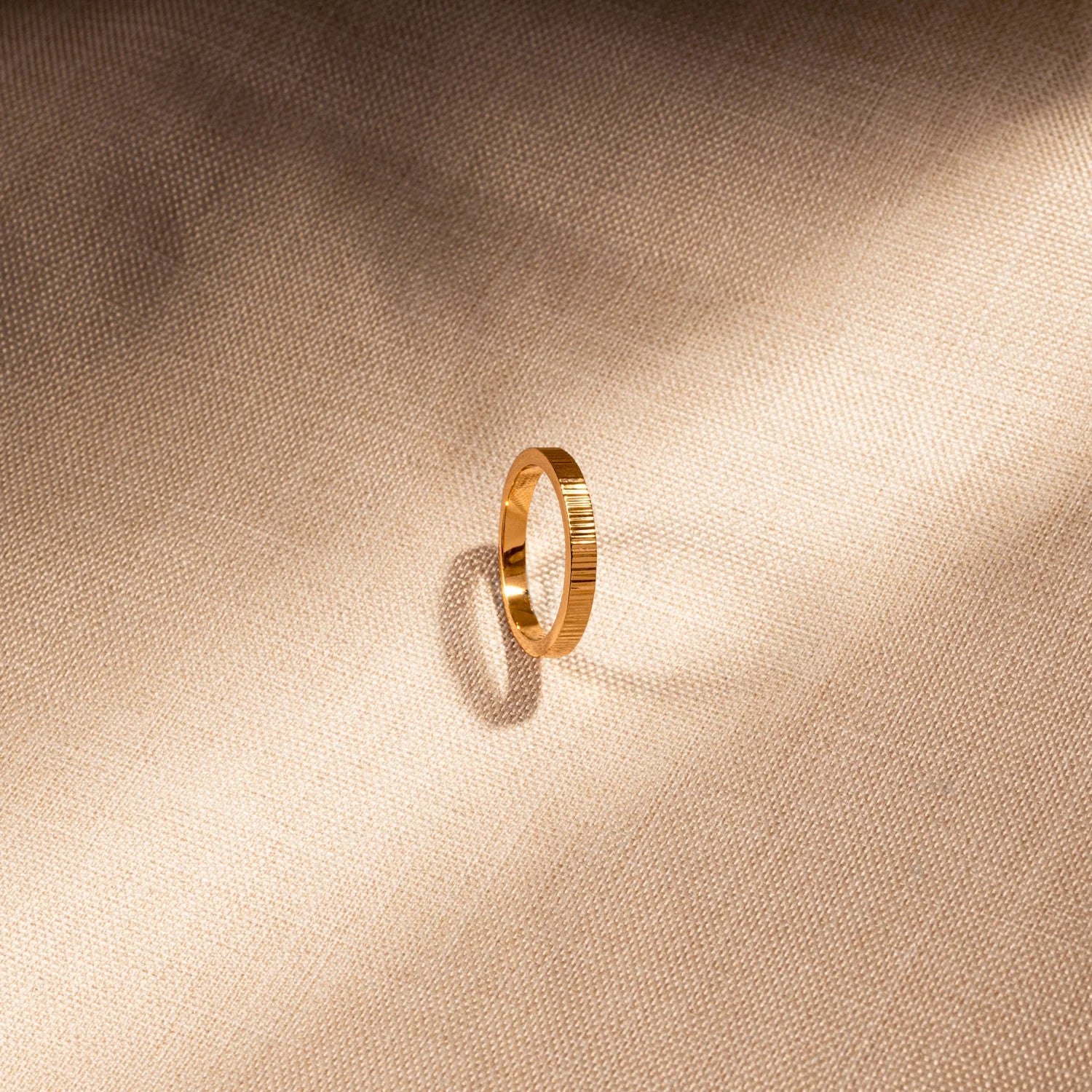 Born Fluted Gold Stacker Ring