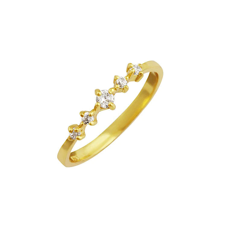 Tiara Pave Ring Gold