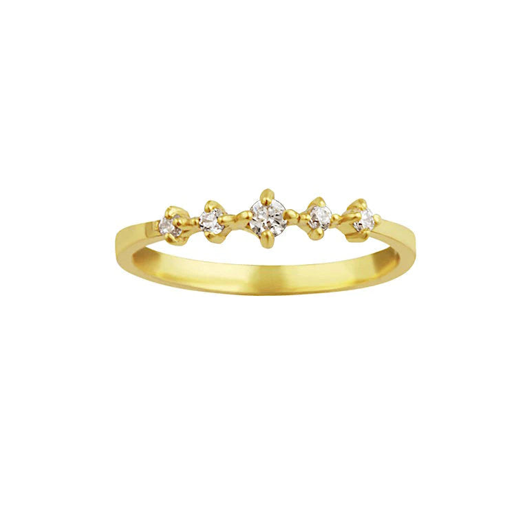 Tiara Pave Ring Gold