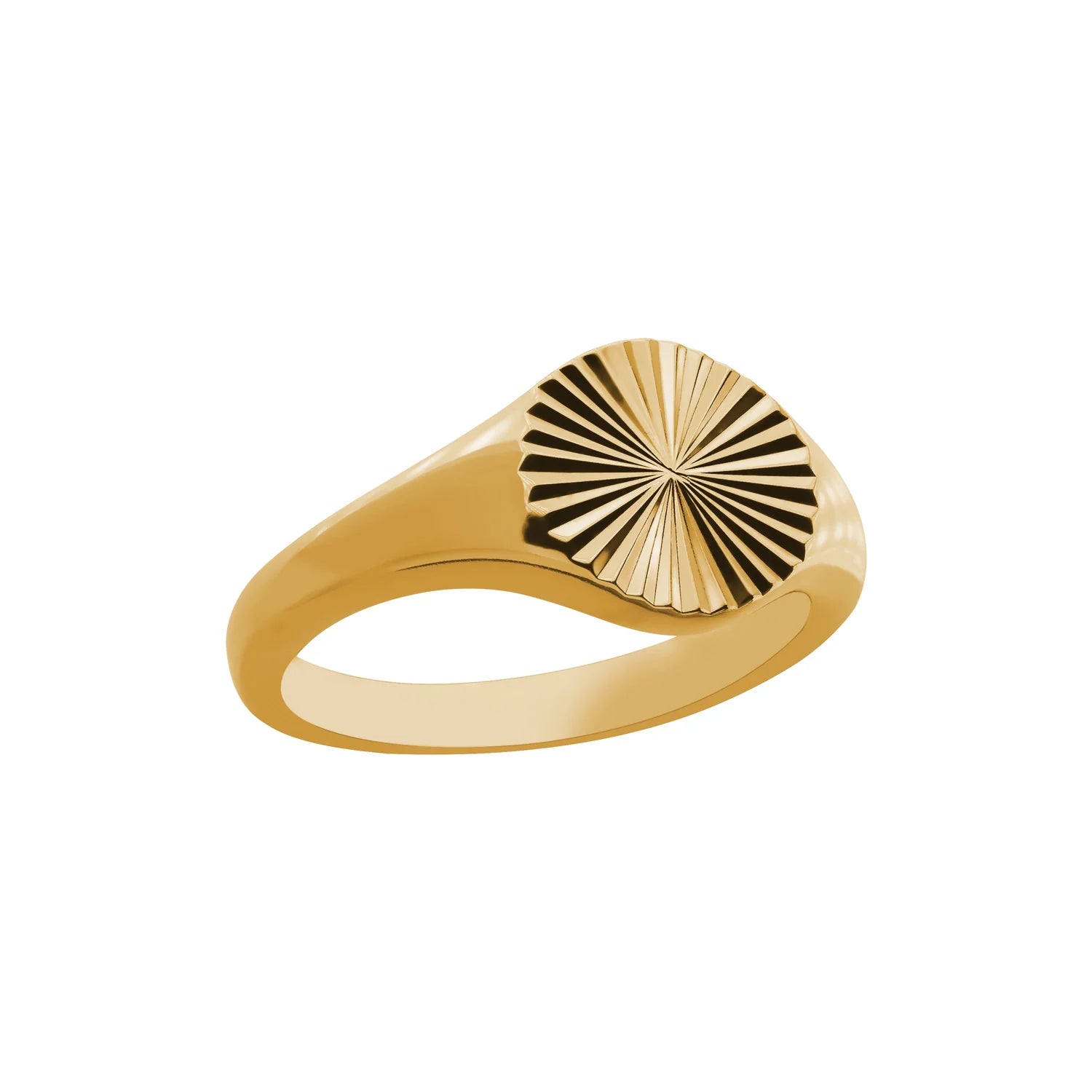 Sunbeam Disc Ring Gold