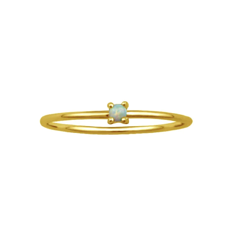 Minimal Opal Ring Gold