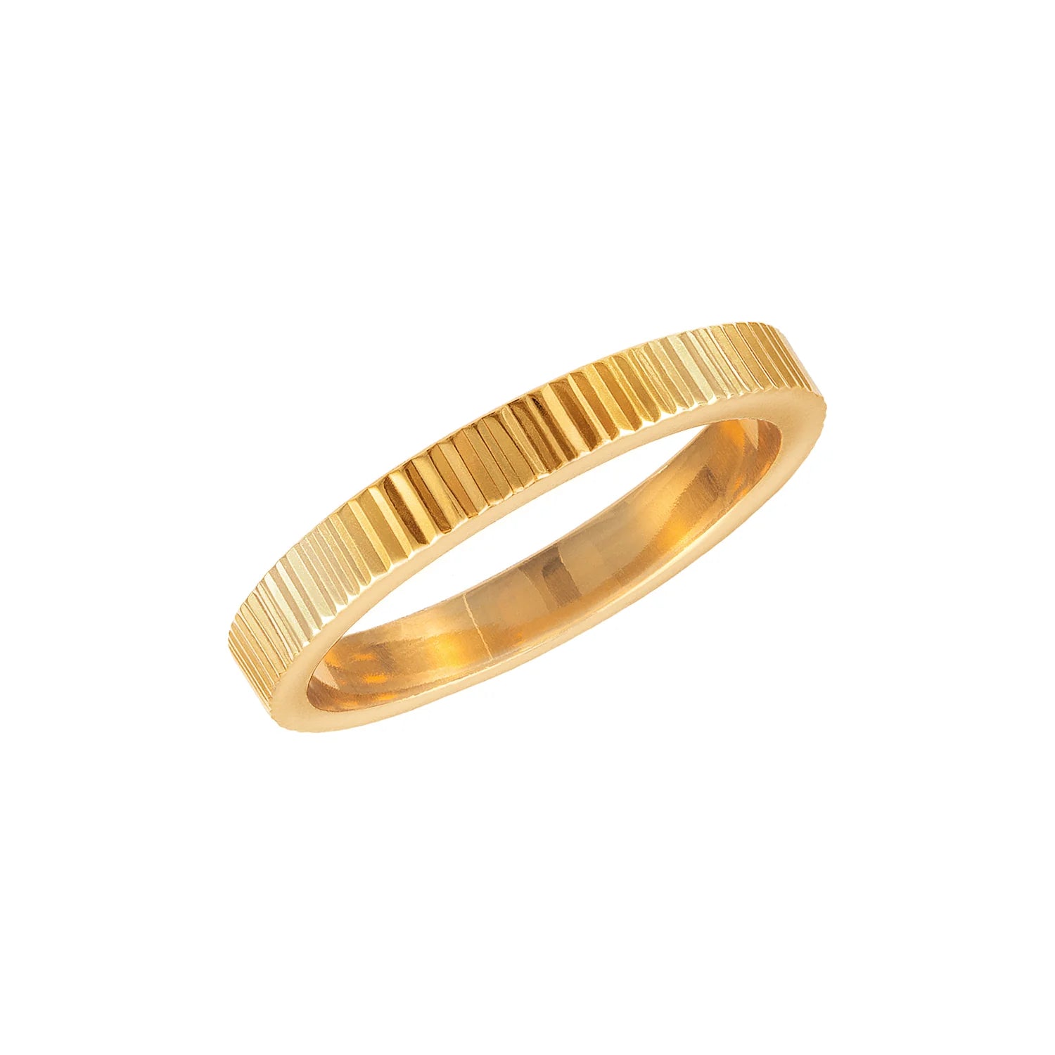 Born Fluted Gold Stacker Ring