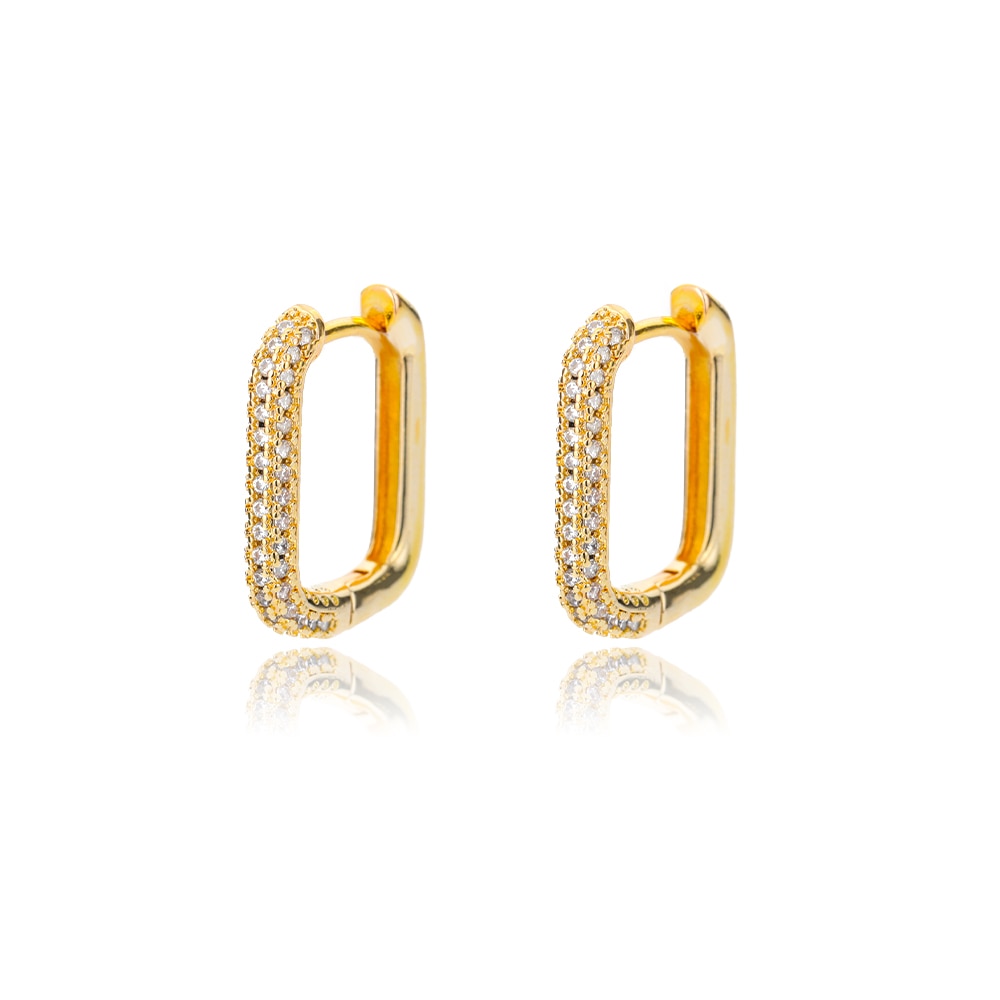 Gold Embellished Long Earrings