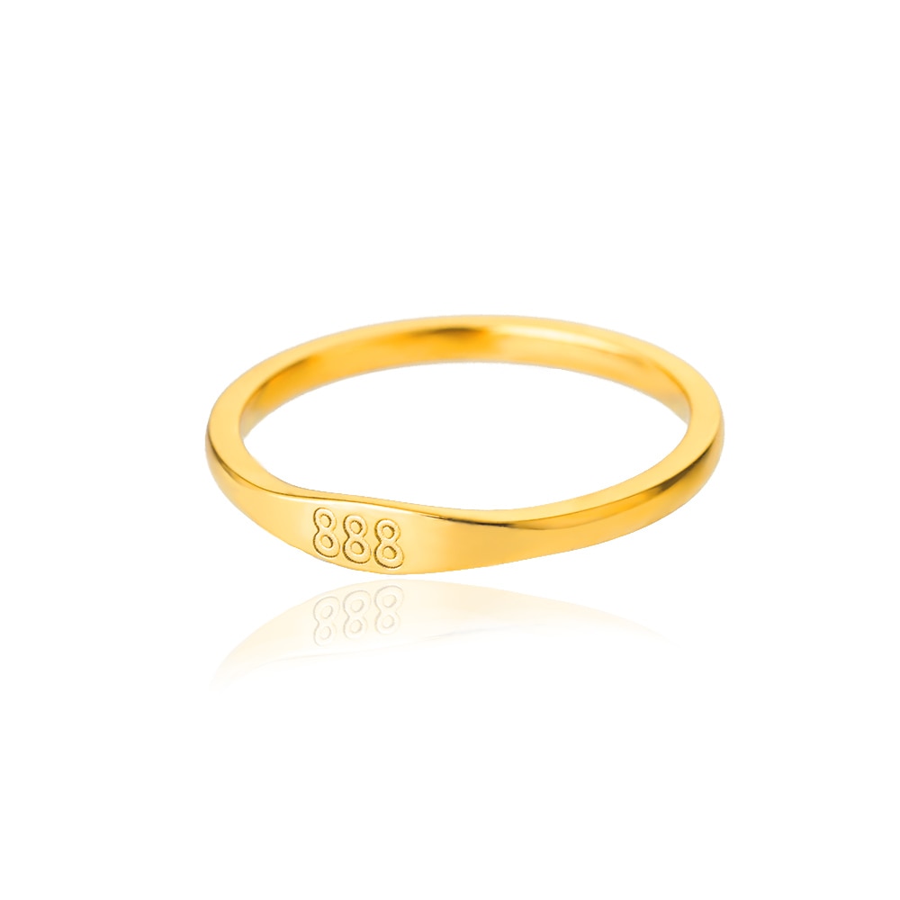 Gold 888 Angel Number Ring