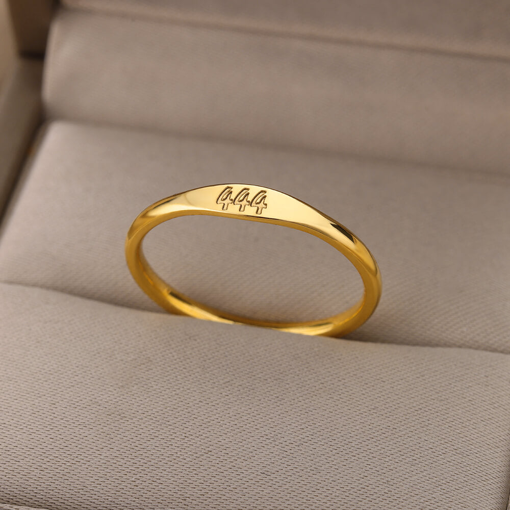 Gold 888 Angel Number Ring