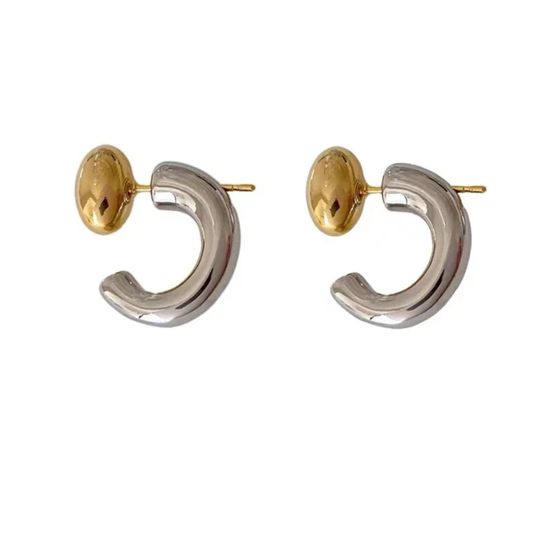 Mirage Two-Tone Drop Hoops